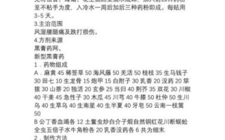 非物质文化遗产膏药配方（非物质文化遗产膏药配方有哪些常见成分）
