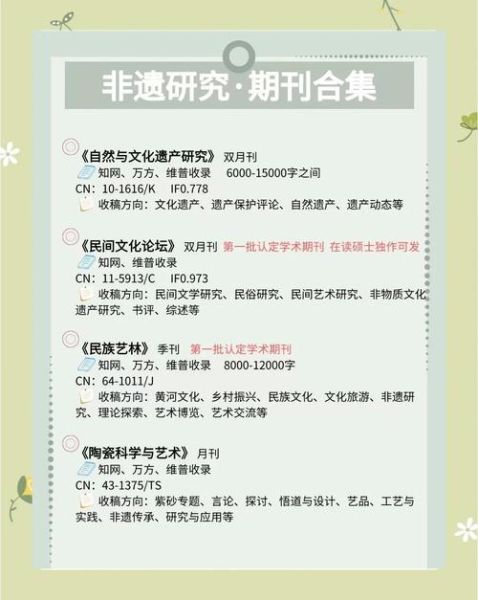 收非物质文化遗产的期刊（收非物质文化遗产期刊投稿的有哪些）-第2张图片-八三百科