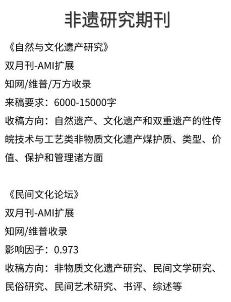 非物质文化遗产期刊（非物质文化遗产期刊怎么发表文章）-第2张图片-八三百科