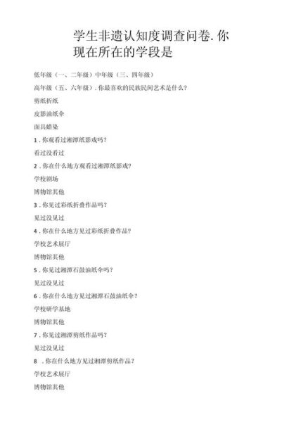 非物质文化遗产了解问卷(非物质文化遗产了解问卷怎么做调查)-第1张图片-八三百科 非物质文化遗产了解问卷(非物质文化遗产了解问卷怎么做调查)-第1张图片-八三百科